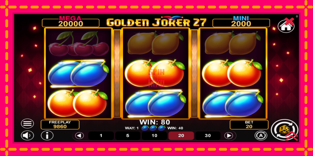 Golden Joker 27 Hold & Win hrací automat s pohodlnými bonusmi, predstaviť si 4