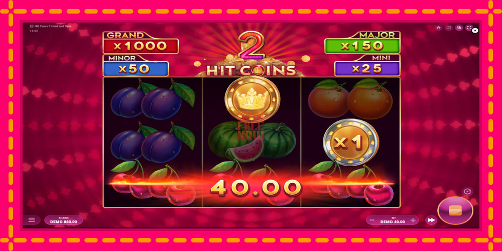 Hit Coins 2 Hold and Spin hrací automat s pohodlnými bonusmi, predstaviť si 3