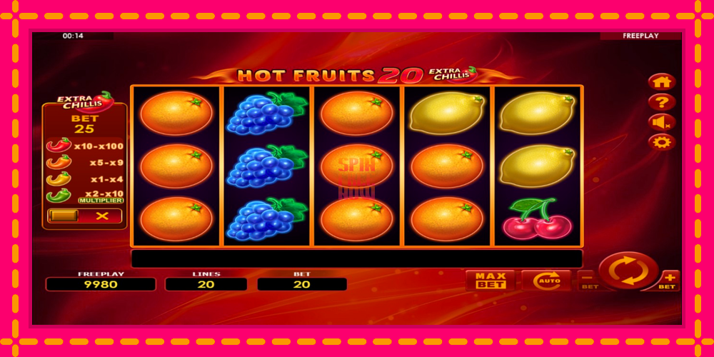 Hot Fruits 20 Extra Chillis hrací automat s pohodlnými bonusmi, predstaviť si 2