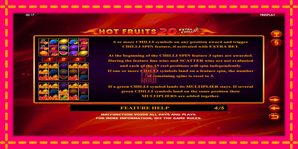 Hot Fruits 20 Extra Chillis hrací automat s pohodlnými bonusmi, predstaviť si 6