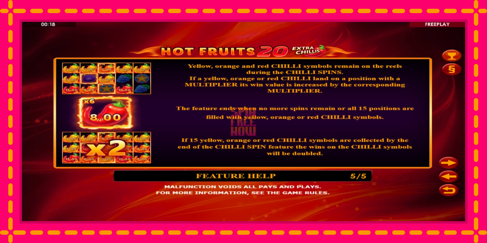 Hot Fruits 20 Extra Chillis hrací automat s pohodlnými bonusmi, predstaviť si 7