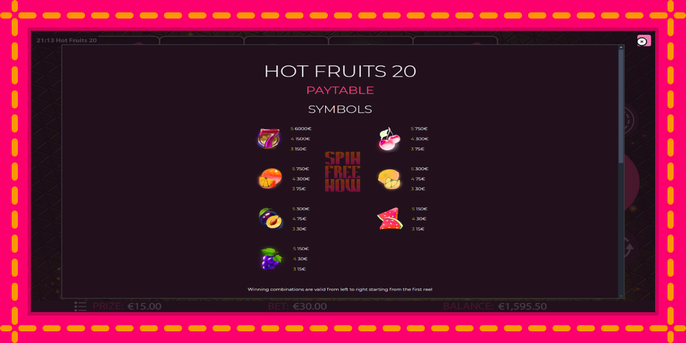 Hot Fruits 20 hrací automat s pohodlnými bonusmi, predstaviť si 5