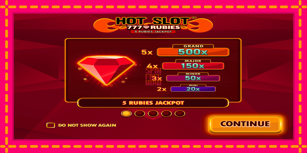 Hot Slot 777 Rubies Extremely Light hrací automat s pohodlnými bonusmi, predstaviť si 1