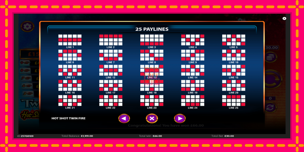HotShot TwinFire hrací automat s pohodlnými bonusmi, predstaviť si 7
