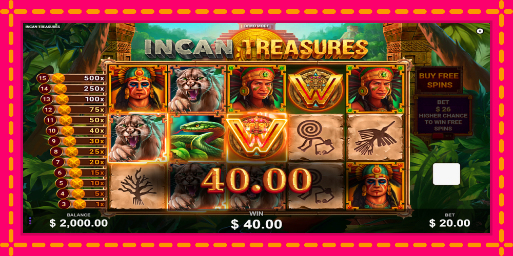 Incan Treasures hrací automat s pohodlnými bonusmi, predstaviť si 3