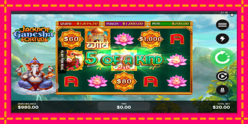 Jackpot Ganesha Fortune hrací automat s pohodlnými bonusmi, predstaviť si 3