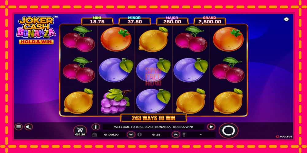 Joker Cash Bonanza - Hold & Win hrací automat s pohodlnými bonusmi, predstaviť si 1