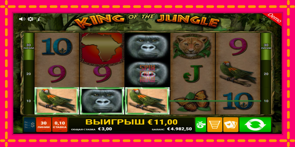 King of the Jungle hrací automat s pohodlnými bonusmi, predstaviť si 4