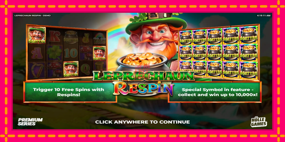 Leprechaun Respin hrací automat s pohodlnými bonusmi, predstaviť si 1