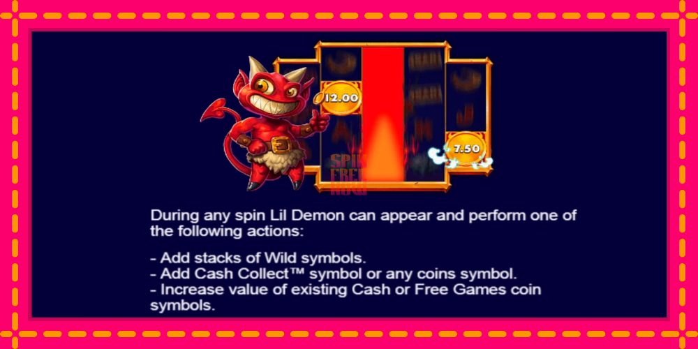 Lil Demon Mega Cash Collect hrací automat s pohodlnými bonusmi, predstaviť si 5