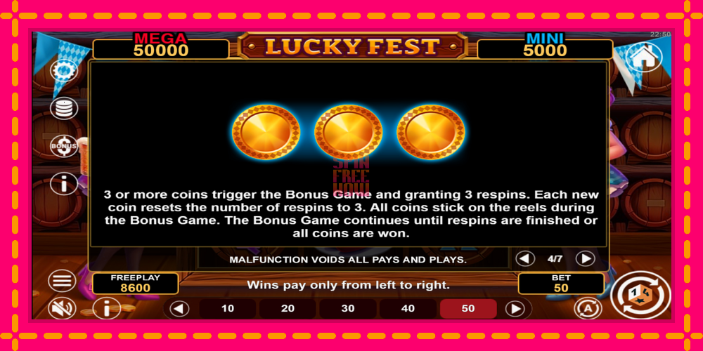 Lucky Fest Hold & Win hrací automat s pohodlnými bonusmi, predstaviť si 7