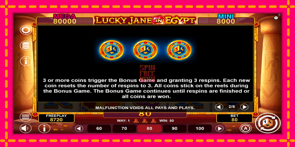 Lucky Jane in Egypt Hold & Win hrací automat s pohodlnými bonusmi, predstaviť si 6