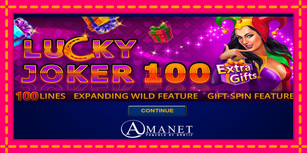 Lucky Joker 100 Extra Gifts hrací automat s pohodlnými bonusmi, predstaviť si 1