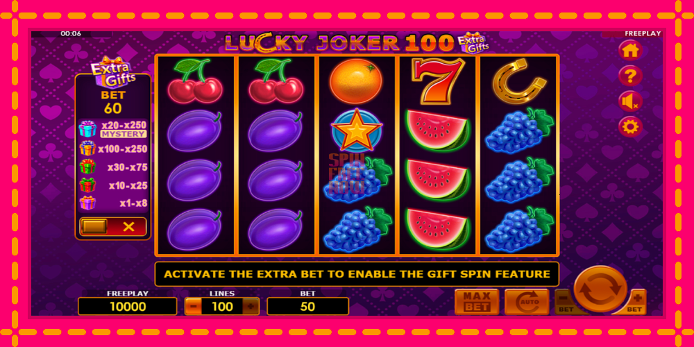 Lucky Joker 100 Extra Gifts hrací automat s pohodlnými bonusmi, predstaviť si 2