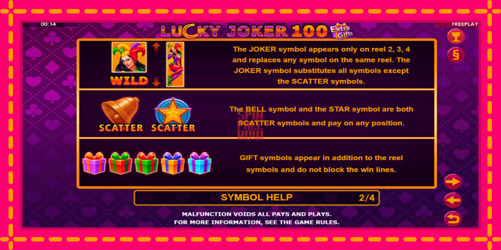 Lucky Joker 100 Extra Gifts hrací automat s pohodlnými bonusmi, predstaviť si 7