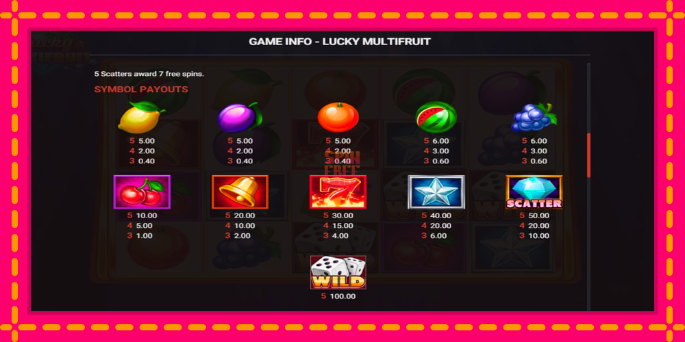 Lucky Multifruit hrací automat s pohodlnými bonusmi, predstaviť si 3