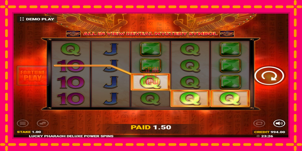 Lucky Pharaoh Deluxe Fortune Play hrací automat s pohodlnými bonusmi, predstaviť si 3