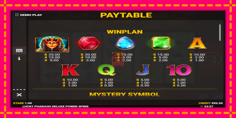 Lucky Pharaoh Deluxe Fortune Play hrací automat s pohodlnými bonusmi, predstaviť si 4