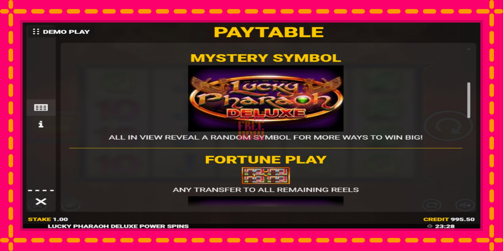 Lucky Pharaoh Deluxe Fortune Play hrací automat s pohodlnými bonusmi, predstaviť si 5