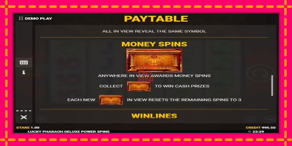 Lucky Pharaoh Deluxe Fortune Play hrací automat s pohodlnými bonusmi, predstaviť si 6