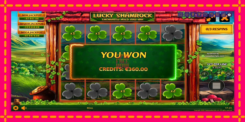 Lucky Shamrock - Enchanted Hold and Win hrací automat s pohodlnými bonusmi, predstaviť si 4