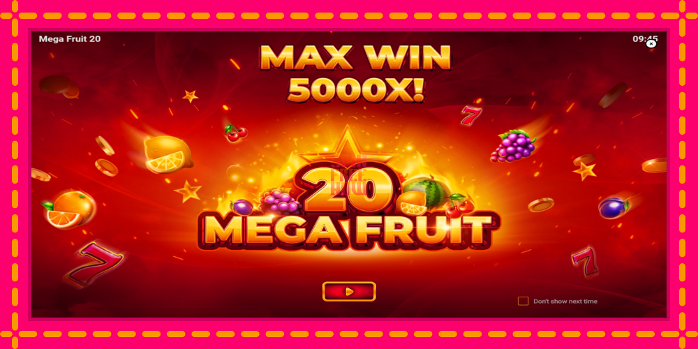 Mega Fruit 20 hrací automat s pohodlnými bonusmi, predstaviť si 1