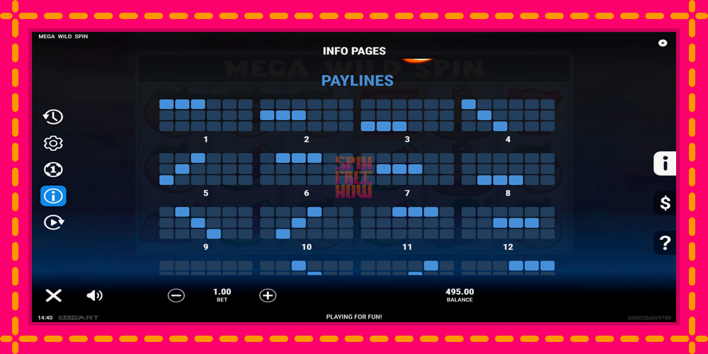 Mega Wild Spin hrací automat s pohodlnými bonusmi, predstaviť si 7