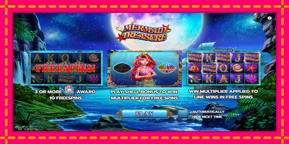 Mermaid Treasure hrací automat s pohodlnými bonusmi, predstaviť si 1