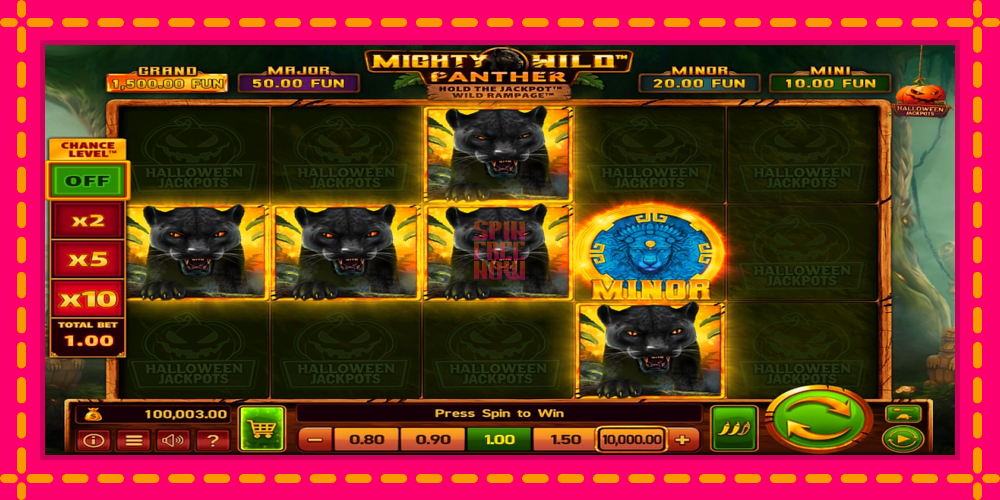 Mighty Wild: Panther Grand Gold Edition Halloween Jackpots hrací automat s pohodlnými bonusmi, predstaviť si 2