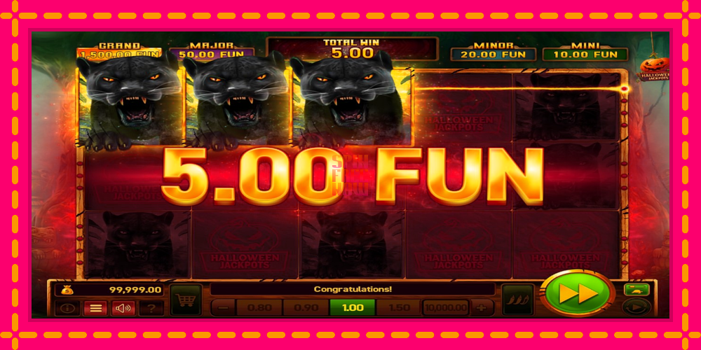 Mighty Wild: Panther Grand Gold Edition Halloween Jackpots hrací automat s pohodlnými bonusmi, predstaviť si 4