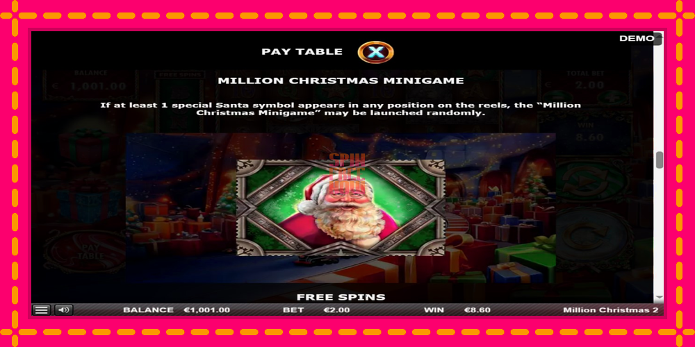 Million Christmas 2 hrací automat s pohodlnými bonusmi, predstaviť si 5