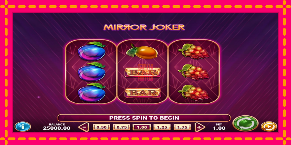 Mirror Joker hrací automat s pohodlnými bonusmi, predstaviť si 1