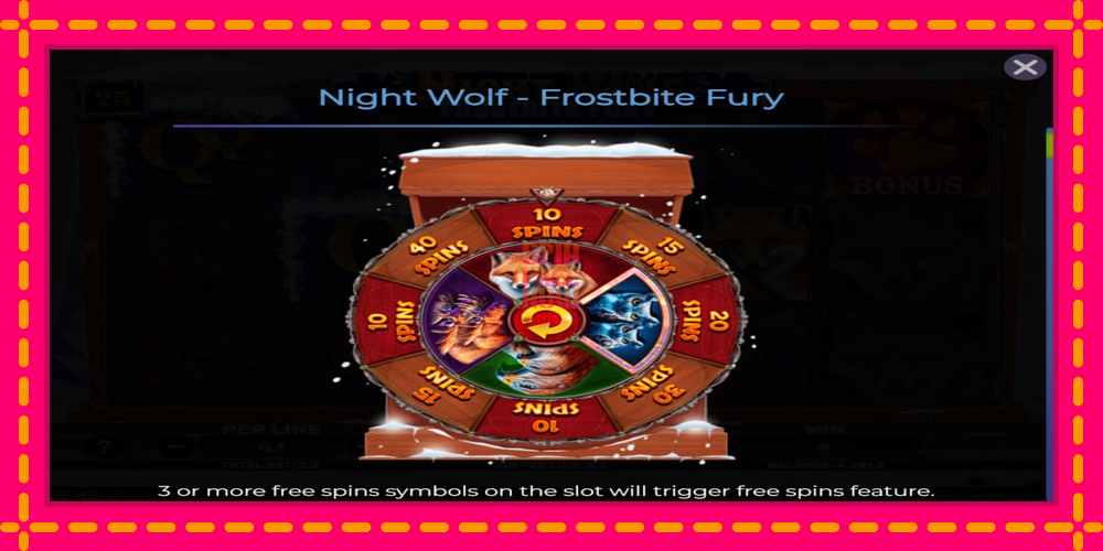 Night Wolf - Frostbite Fury hrací automat s pohodlnými bonusmi, predstaviť si 4