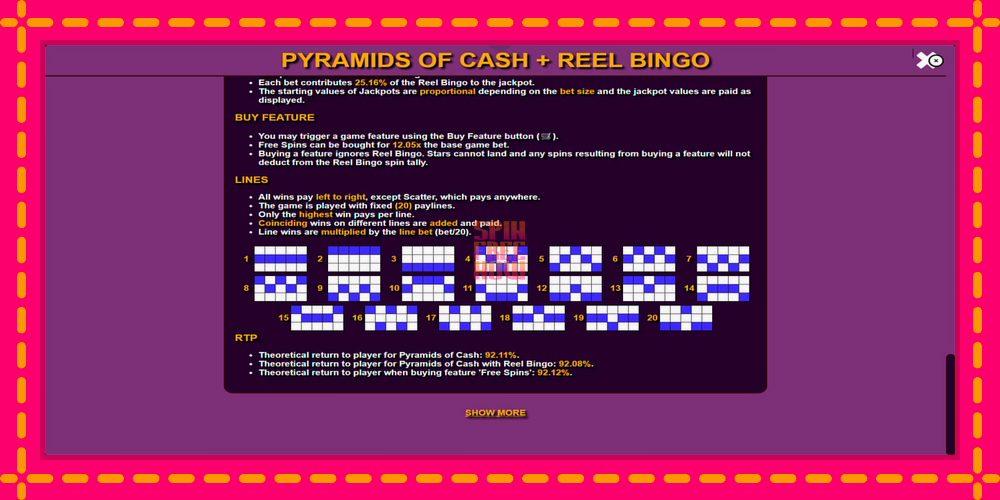 Pyramids of Cash with Reel Bingo hrací automat s pohodlnými bonusmi, predstaviť si 6