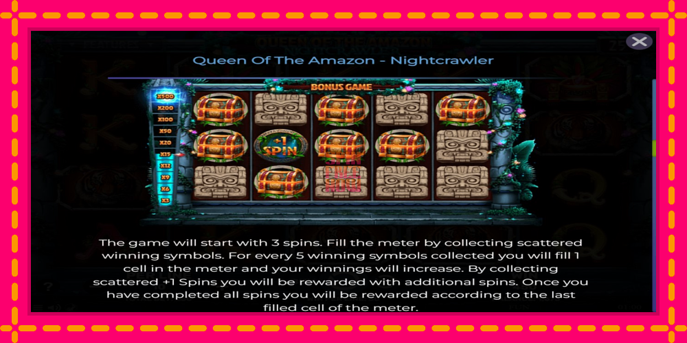 Queen of the Amazon - Nightcrawler hrací automat s pohodlnými bonusmi, predstaviť si 6