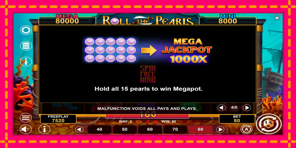 Roll The Pearls Hold & Win hrací automat s pohodlnými bonusmi, predstaviť si 7