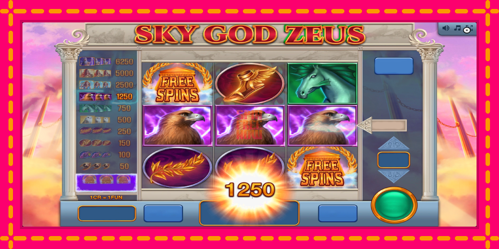 Sky God Zeus 3x3 hrací automat s pohodlnými bonusmi, predstaviť si 2