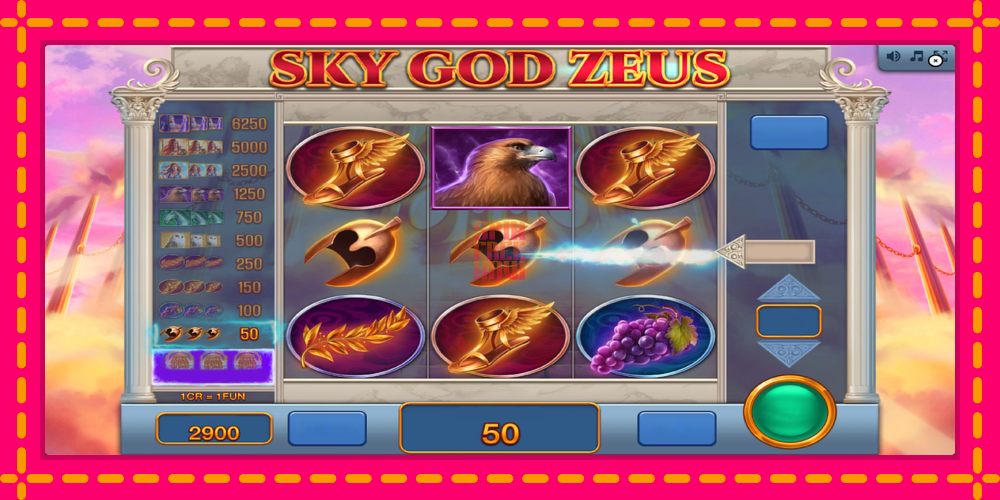 Sky God Zeus 3x3 hrací automat s pohodlnými bonusmi, predstaviť si 4