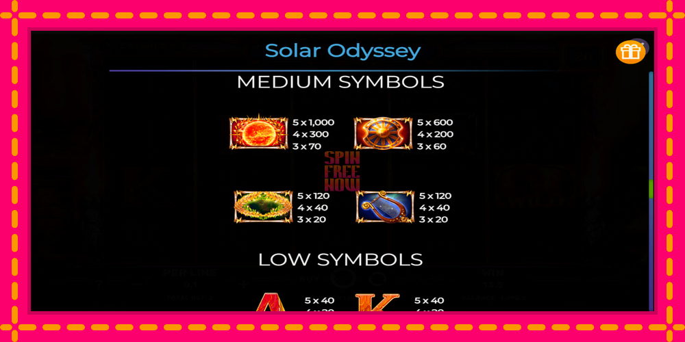 Solar Odyssey hrací automat s pohodlnými bonusmi, predstaviť si 6