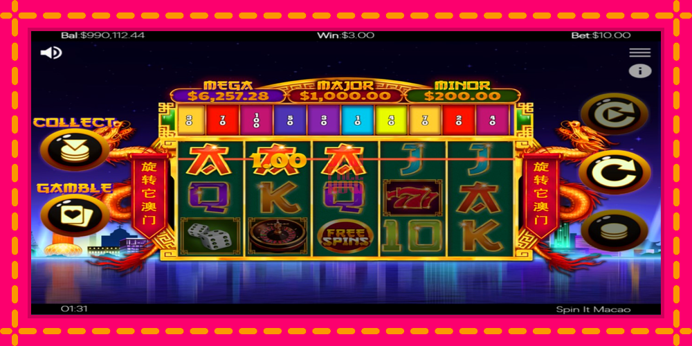 Spin It Macao hrací automat s pohodlnými bonusmi, predstaviť si 3