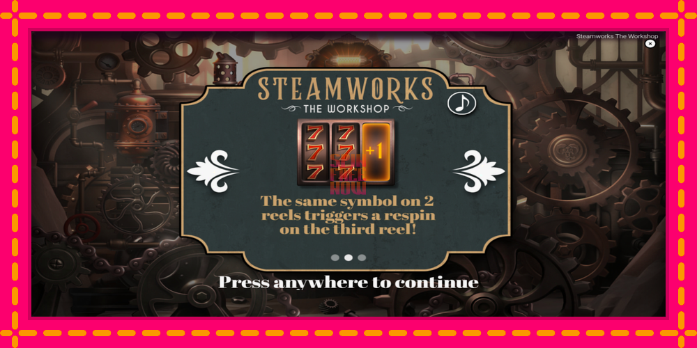 Steamworks - The Workshop hrací automat s pohodlnými bonusmi, predstaviť si 1