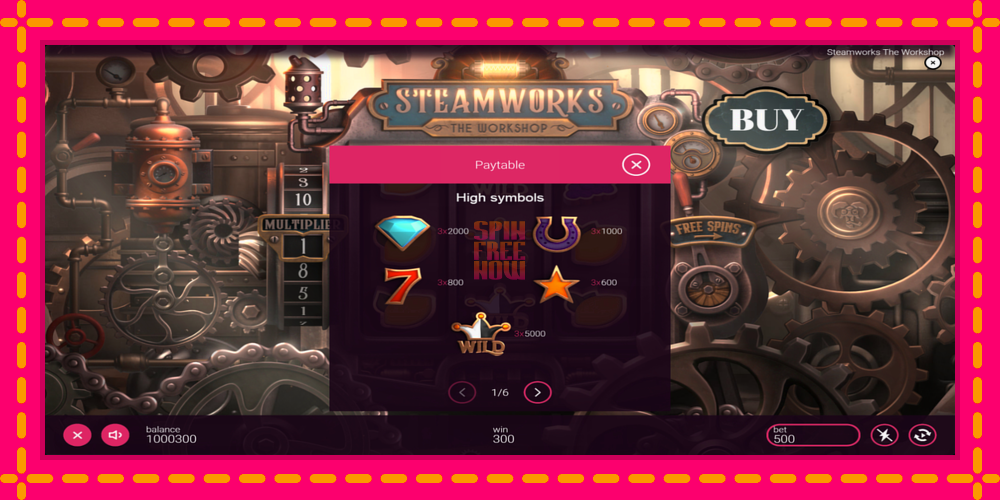 Steamworks - The Workshop hrací automat s pohodlnými bonusmi, predstaviť si 5