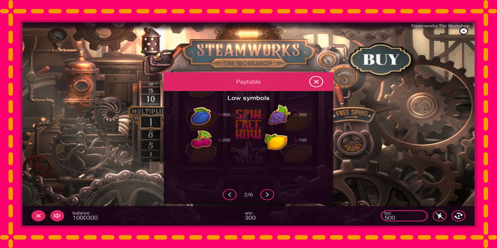 Steamworks - The Workshop hrací automat s pohodlnými bonusmi, predstaviť si 6