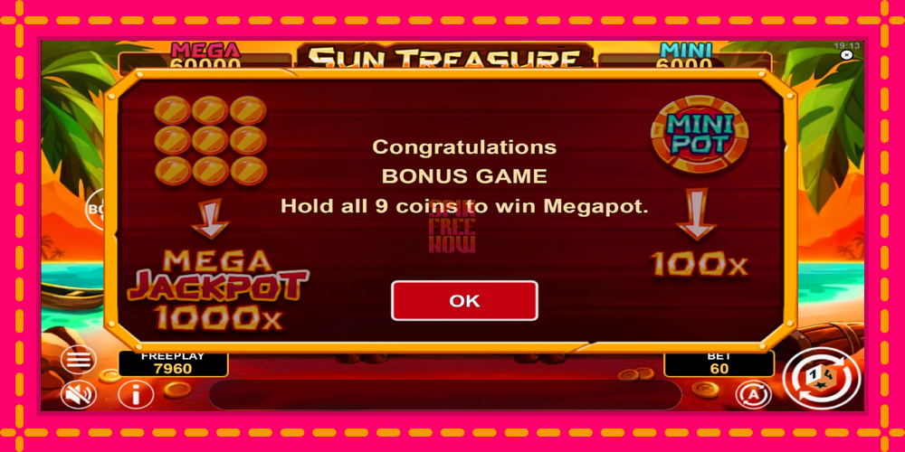 Sun Treasure Hold & Win hrací automat s pohodlnými bonusmi, predstaviť si 4