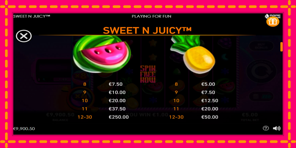 Sweet N Juicy hrací automat s pohodlnými bonusmi, predstaviť si 5