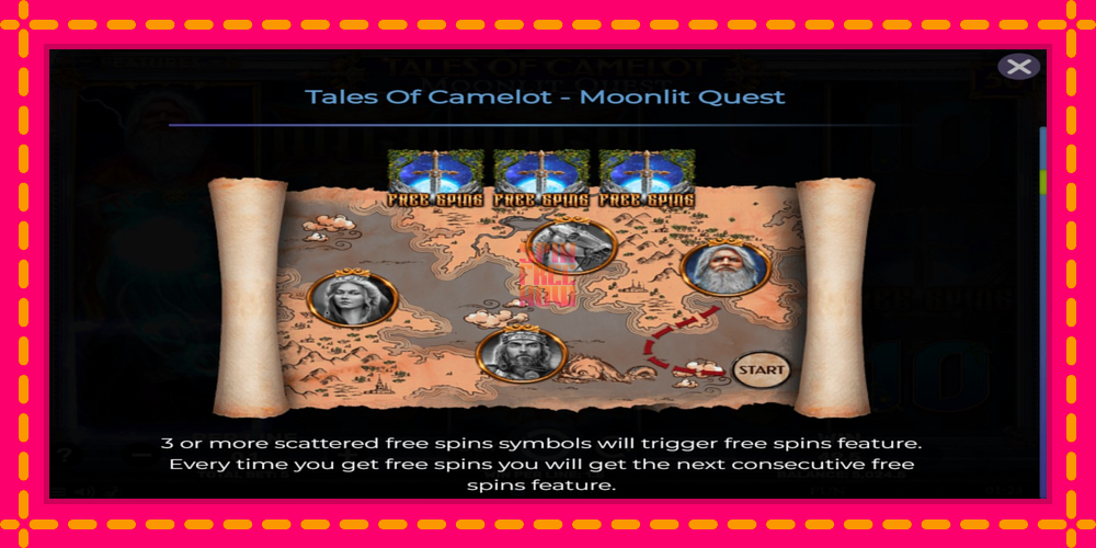 Tales of Camelot - Moonlit Quest hrací automat s pohodlnými bonusmi, predstaviť si 5