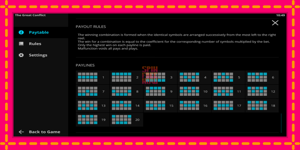 The Great Conflict hrací automat s pohodlnými bonusmi, predstaviť si 5