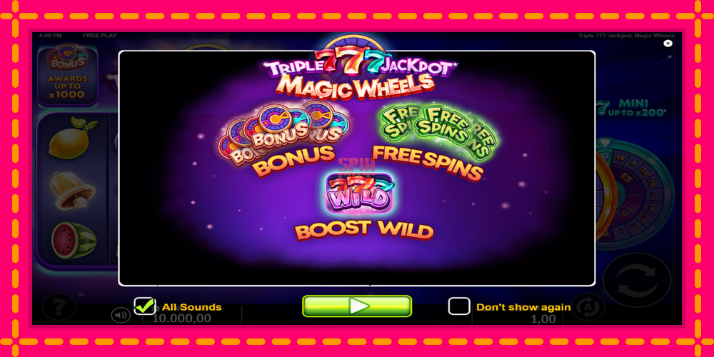 Triple 777 Jackpot Magic Wheels hrací automat s pohodlnými bonusmi, predstaviť si 1