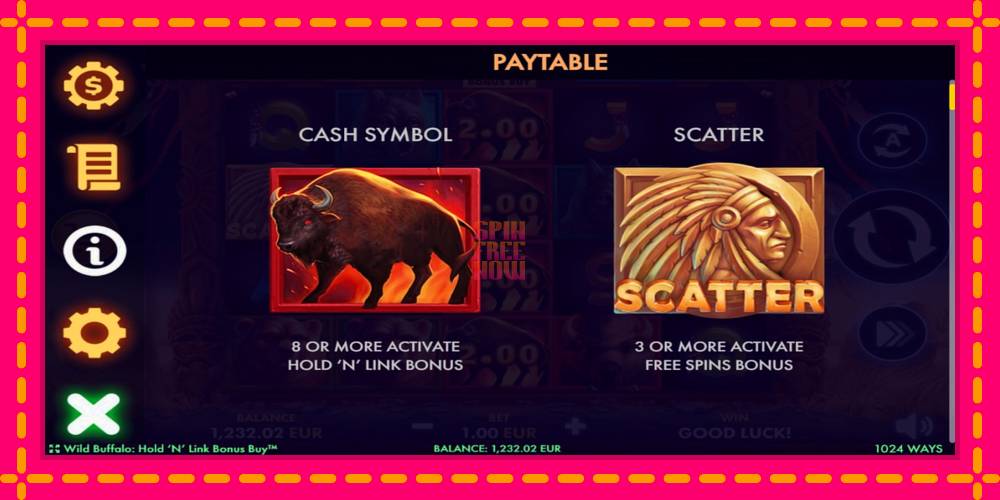 Wild Buffalo Hold N Link Bonus Buy hrací automat s pohodlnými bonusmi, predstaviť si 4