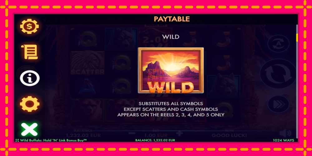 Wild Buffalo Hold N Link Bonus Buy hrací automat s pohodlnými bonusmi, predstaviť si 5